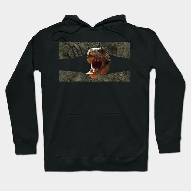 Trex Dinosaur Strike Back Hoodie by Bluepress